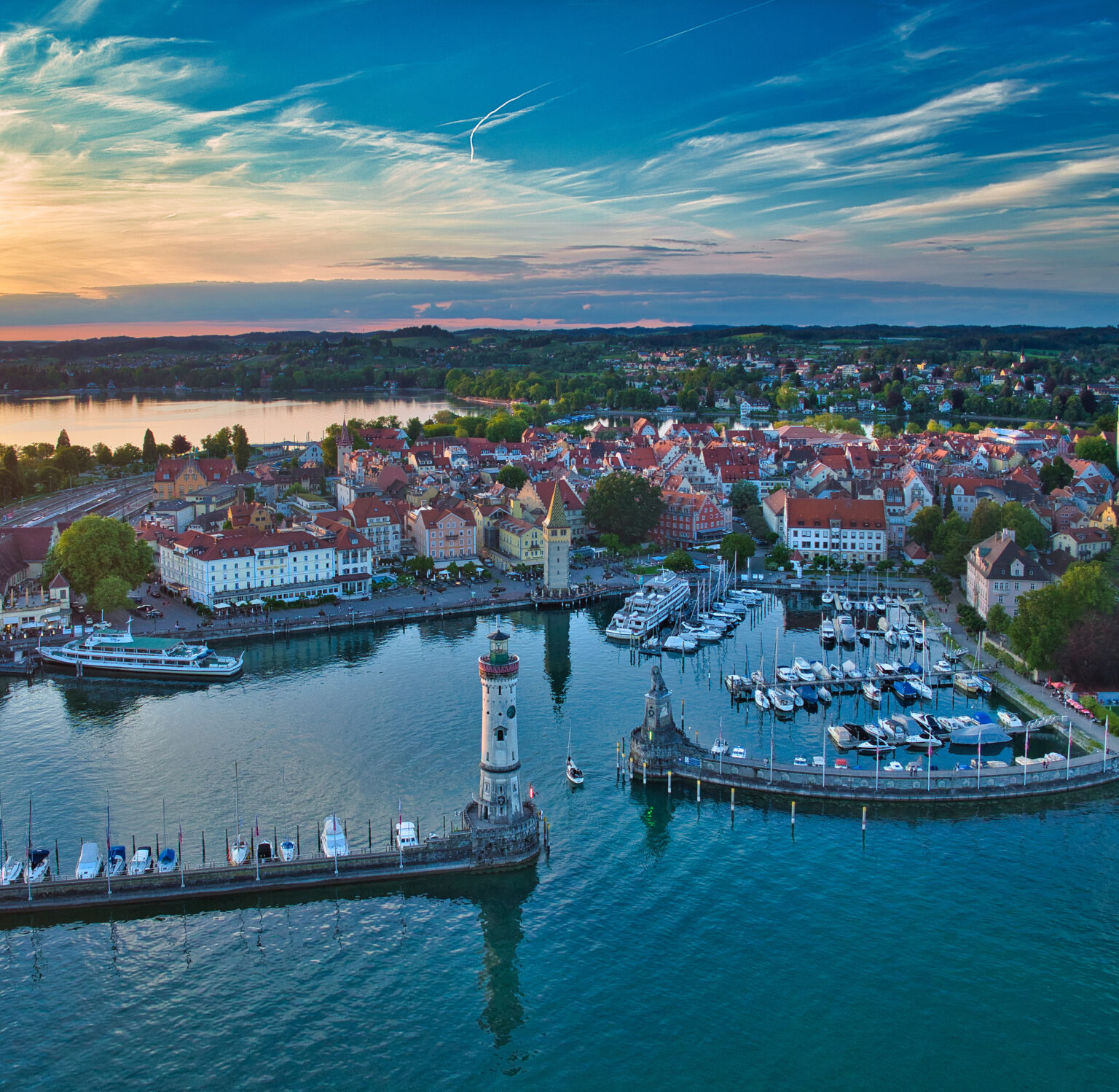 Lindau Hafen Dronestagram